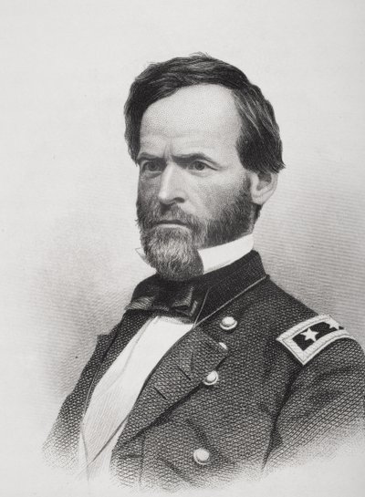 Retrato do General William Tecumseh Sherman (1820-91) de American School